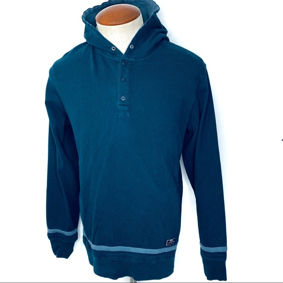 3 button henley hoodie